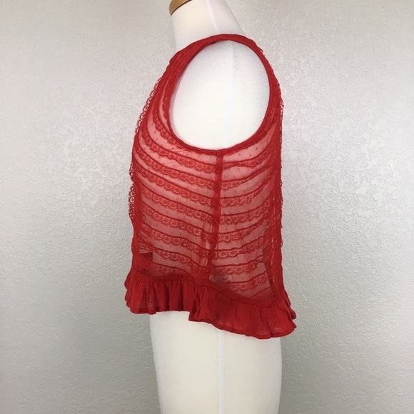 Free People She’s A Doll Sheer Lace Top - Picture 4 of 9